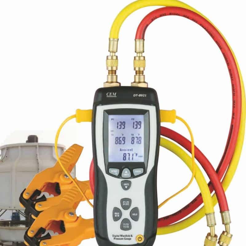 DT-8921 Манометр дифференциальный двухканальный - термометр