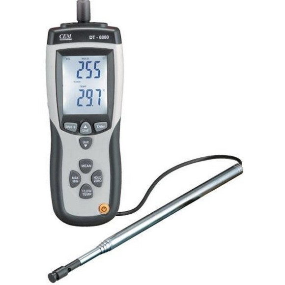 CEM DT-8880 Термоанемометр для измерения скорости ветра и температуры CEM DT-8880 Термоанемометр для измерения скорости ветра и температуры