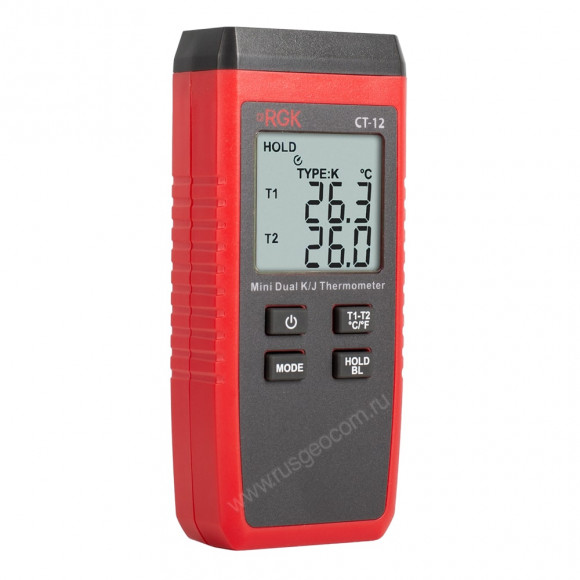 Термометр RGK CT-12 с 2 погружными зондами температуры TR-10W с ...