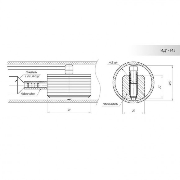 Преобразователь для измерения толщины покрытий внутри труб ИДх-Т Преобразователь для измерения толщины покрытий внутри труб ИДх-Т