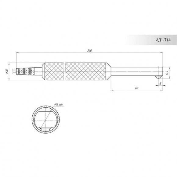 Преобразователь для измерения толщины покрытий внутри труб ИДх-Т Преобразователь для измерения толщины покрытий внутри труб ИДх-Т