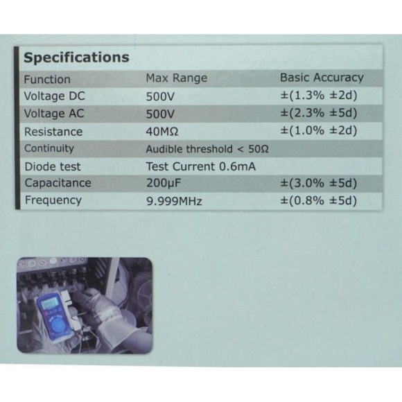 DT-111 Мультиметр цифровой DT-111 Мультиметр цифровой